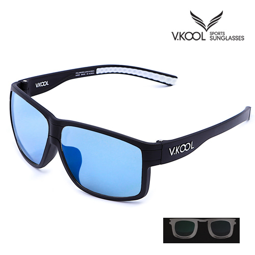 vk-2005 블루 변색밀러편광 낚시,골프, 야외활동에적합 (도수클립포함)