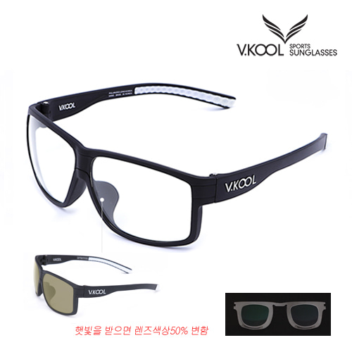 vk-2005 투명 변색렌즈 자전거전용 ,골프,등산 야외활동시 (도수클립포함)